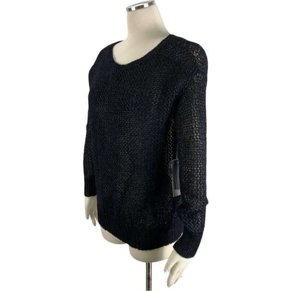 Jennifer Lopez XS Sweater NWT Sexy Open Back Dark - Picture 5 of 6
